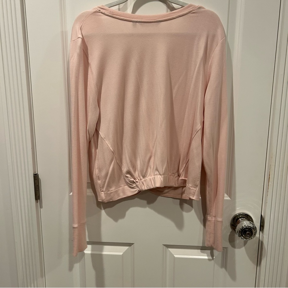 Athleta Light Pink Twist Front Long Sleeve Top - Picture 6 of 7